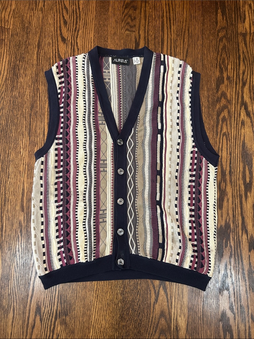 Vintage 90s 3-D Knit Vest